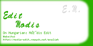 edit modis business card